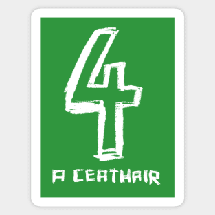 Number 4, Four in Irish Sticker